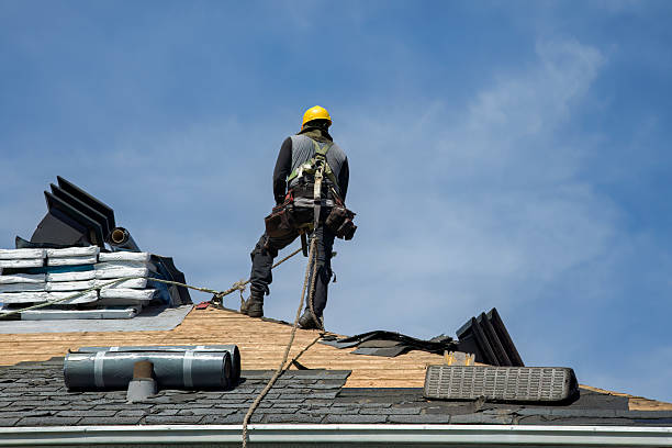 Professional Flat Roof Repair technician working in Voluntown, CT